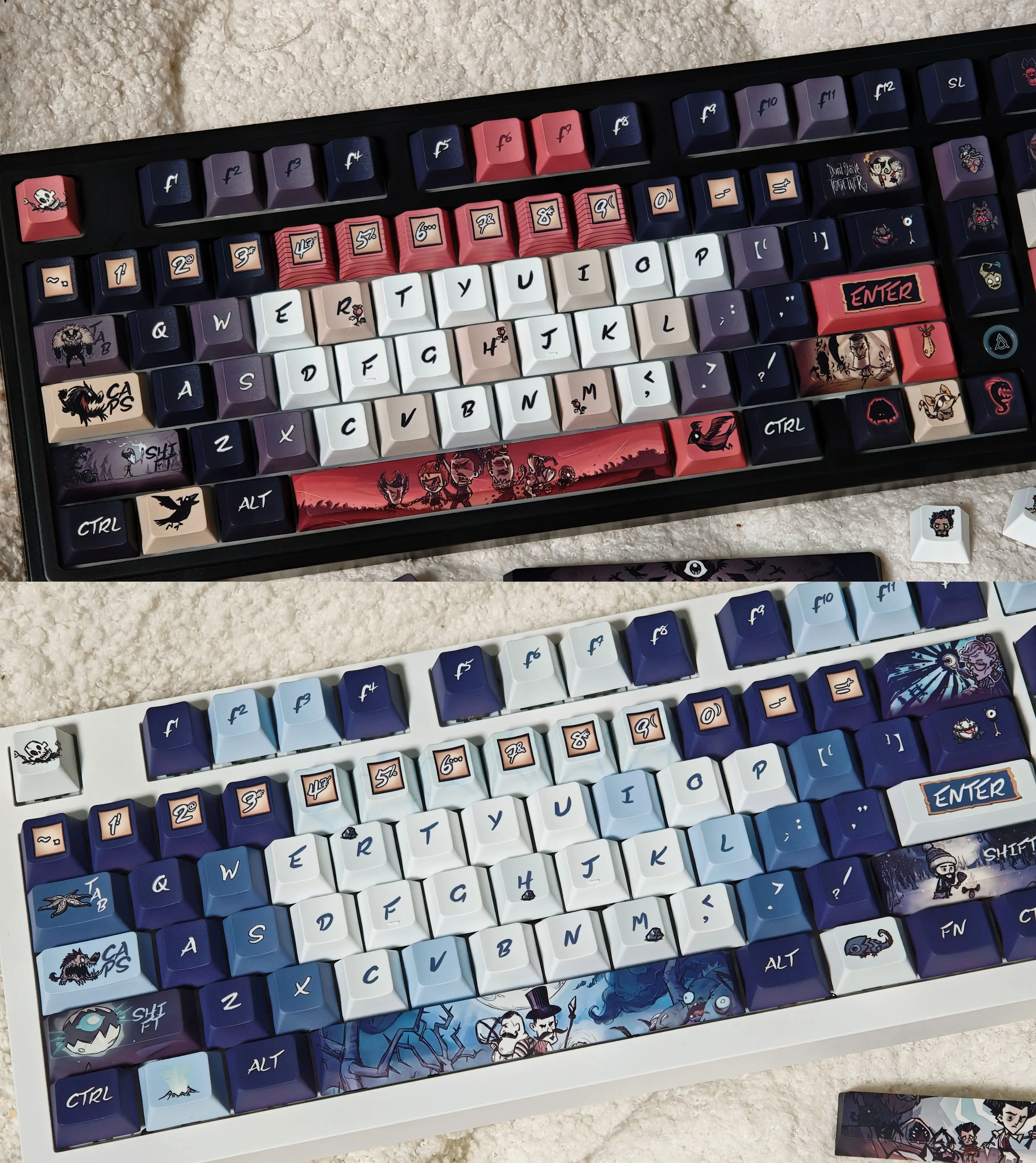 Don't Starve Keycaps Game Theme Shadow, Moon, Black Red White Blue Original PBT Mechanical Keyboard Keycaps