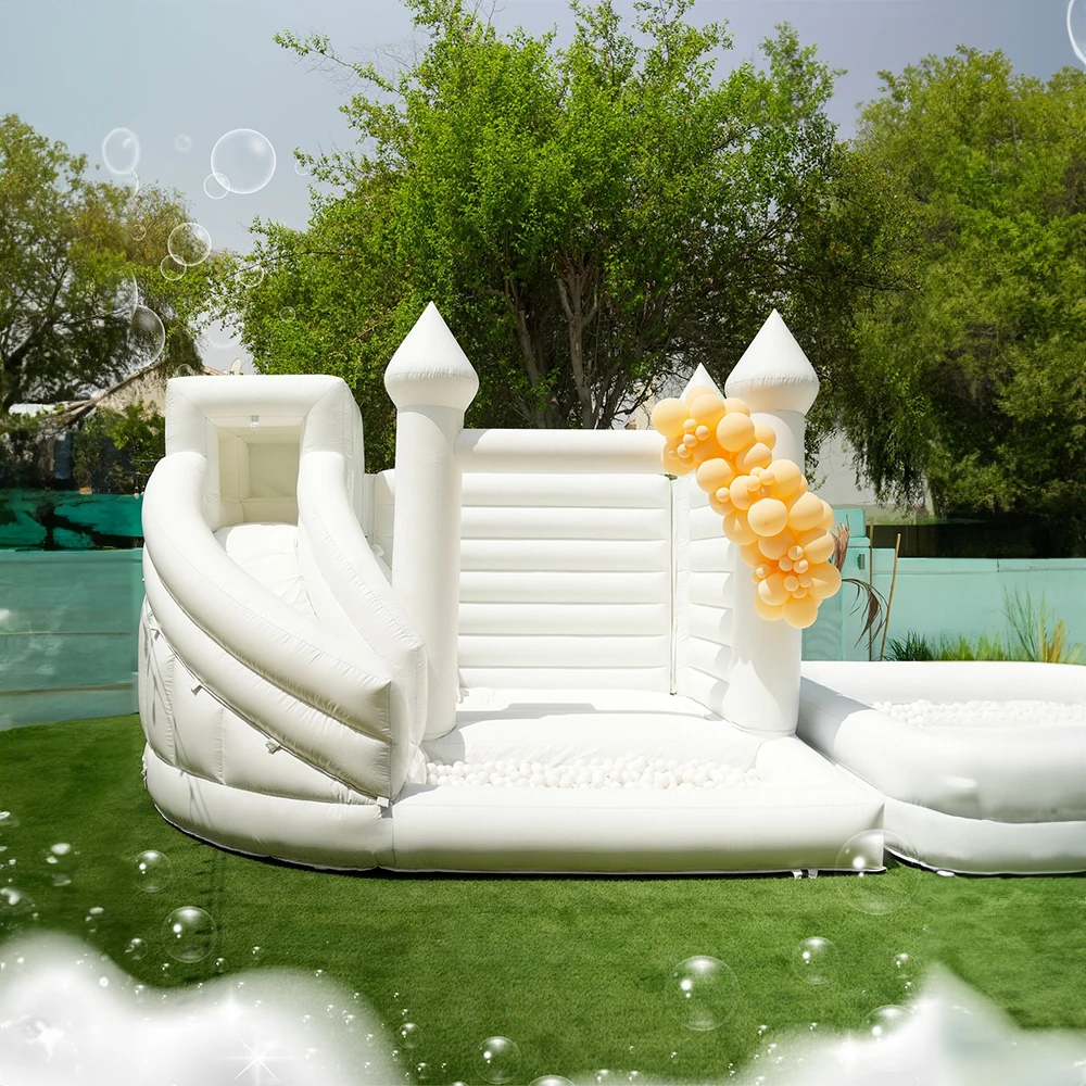 Château gonflable de rebond de vente chaude avec toboggan, ensemble de château de saut intérieur et extérieur avec ventilateur