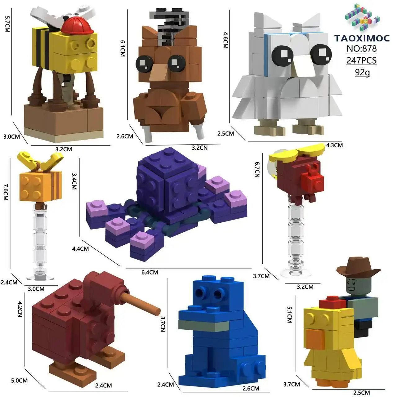 

New Grow A Garden Block Toys Grow A Garden Building Blocks Game Pet Cartoon Anime Kawaii Toy Grow A Garden Toy Raccoon Dragonfly
