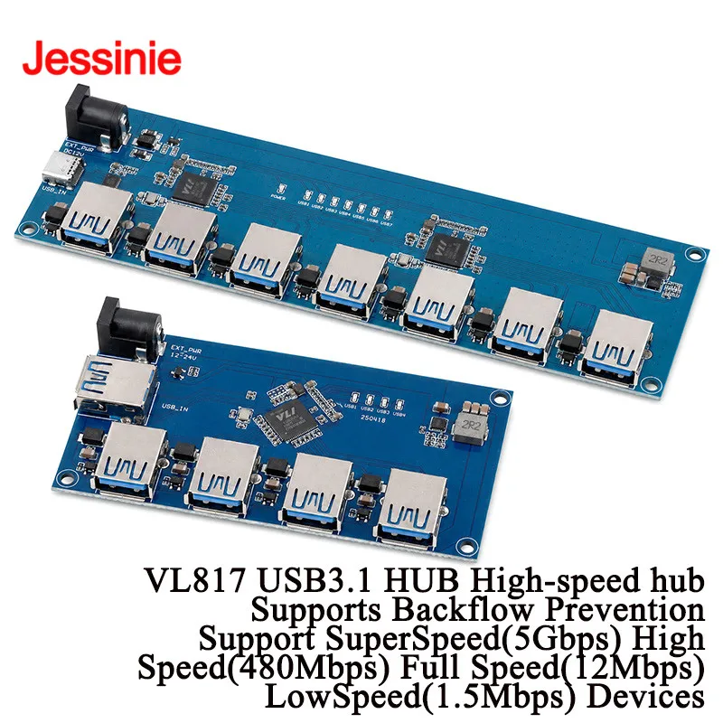 modulo-hub-usb-30-31-vl817-hub-de-1-a-7-portas-placa-de-expansao-usb-tipo-c-de-1-a-4-portas-dispositivo-de-alta-velocidade-5gbps