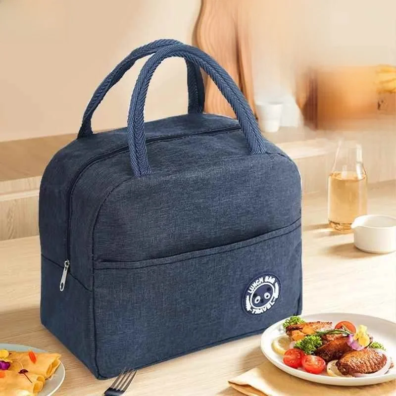 

Thiened Aluminum Foil Lunch Box Bag Waterproof Insulated Handbag Large Capaci Sted Buns Bag for Work Student Bento Bag