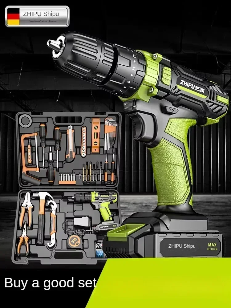 

Cordless Power Drill Set, Lithium-Ion Battery, Handgun Design, with Screwdriver Bit & Charger