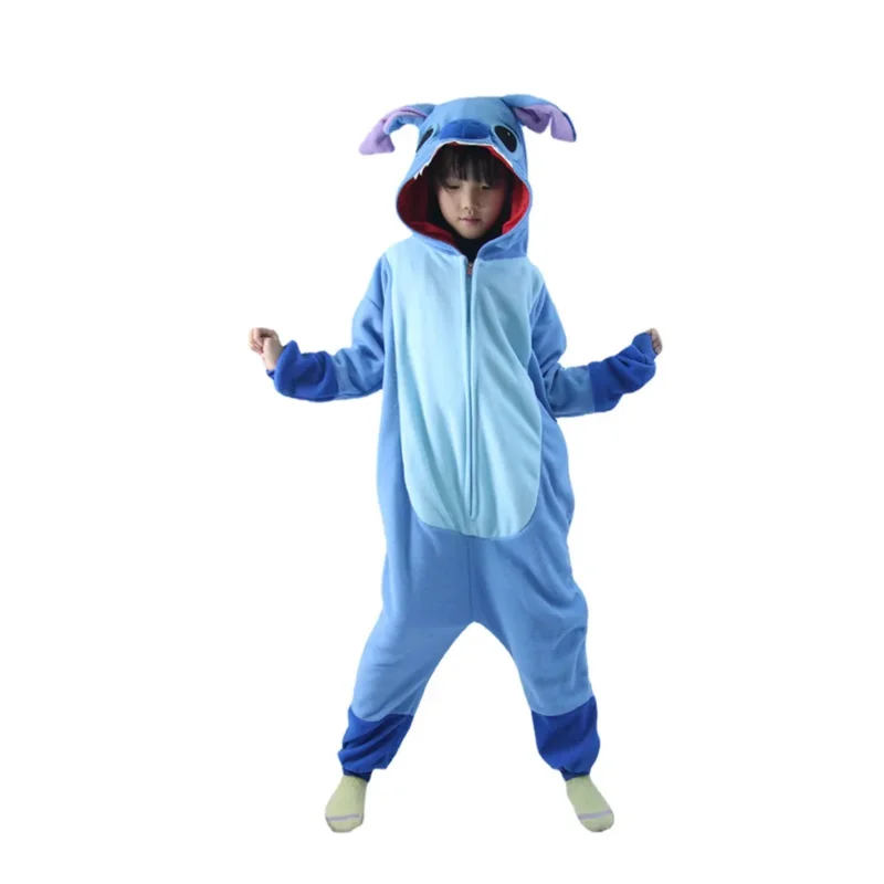 Kis lion stitch onesie Kigurumi one-piece cartoon pyjamas for kids cosplay costume Halloween Christmas sleepy suit gift