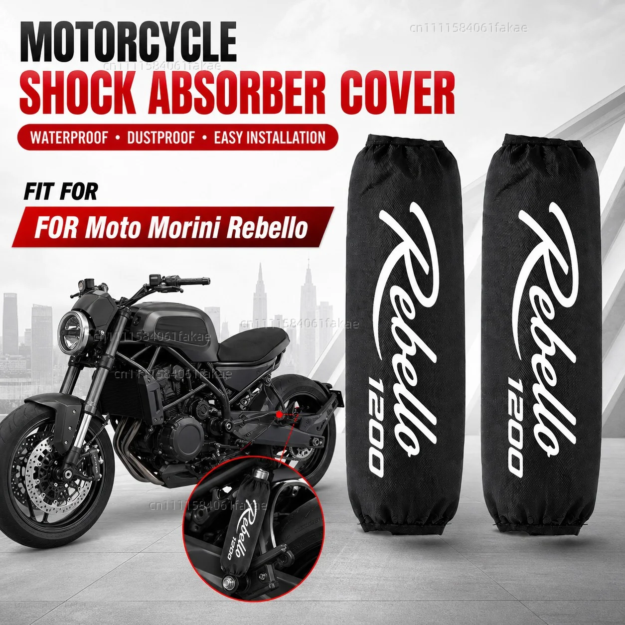 Protetor de Amortecedor Traseiro para Moto Morini Rebello 1200 2012-2018, Capa de Proteção de Suspensão 270mm 350mm
