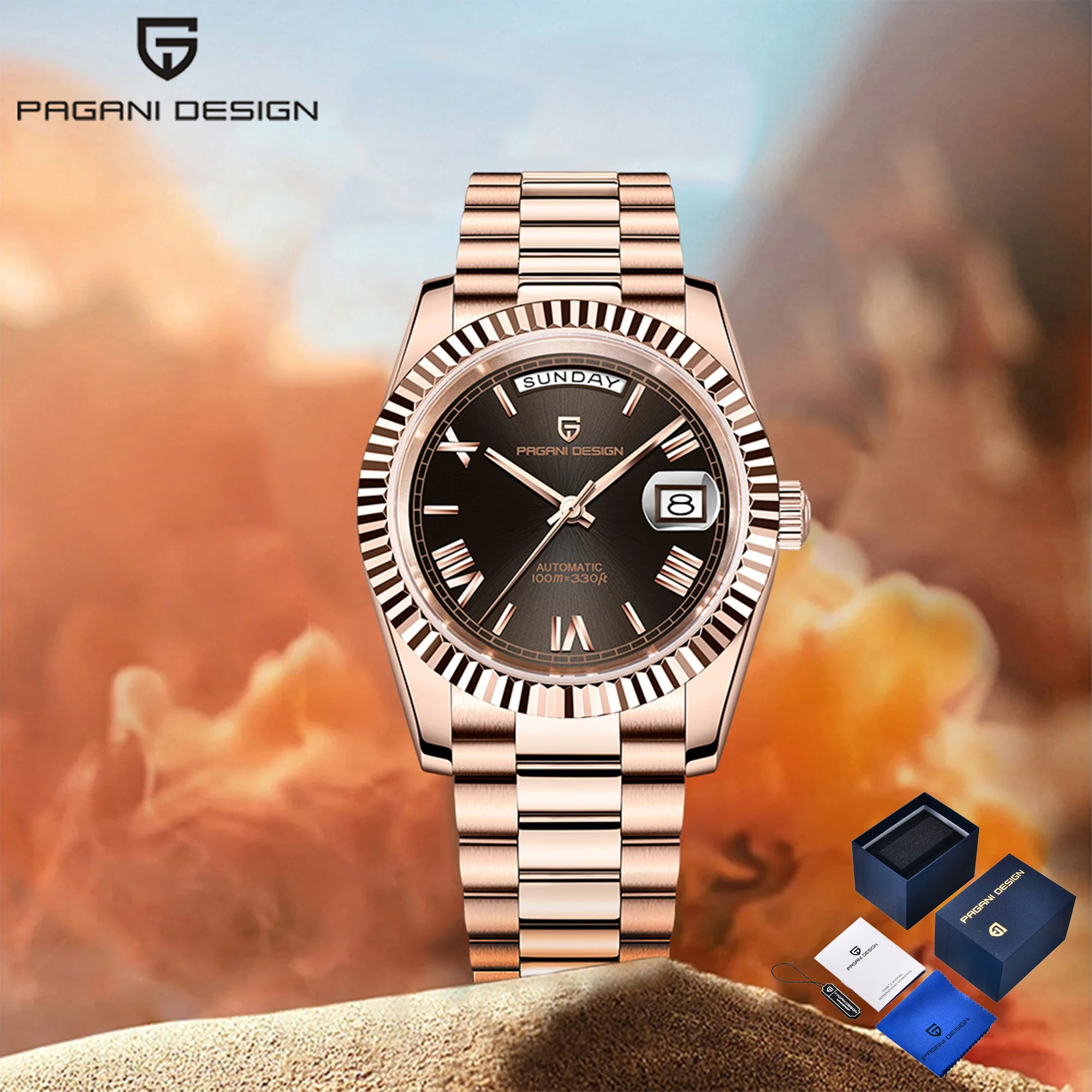 

Дизайн Pagani 2021, DD36, автоматические механические мужские часы с двойным календарем, Seagull ST16, с сапфировым стеклом, модные, relogio masculino, подарочная коробка