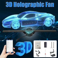 3D Hologram Fan 1024*640PX Resolution 244pcs HD LED Beads -Holographic Video Advertising Projector Support APP+BT Audio