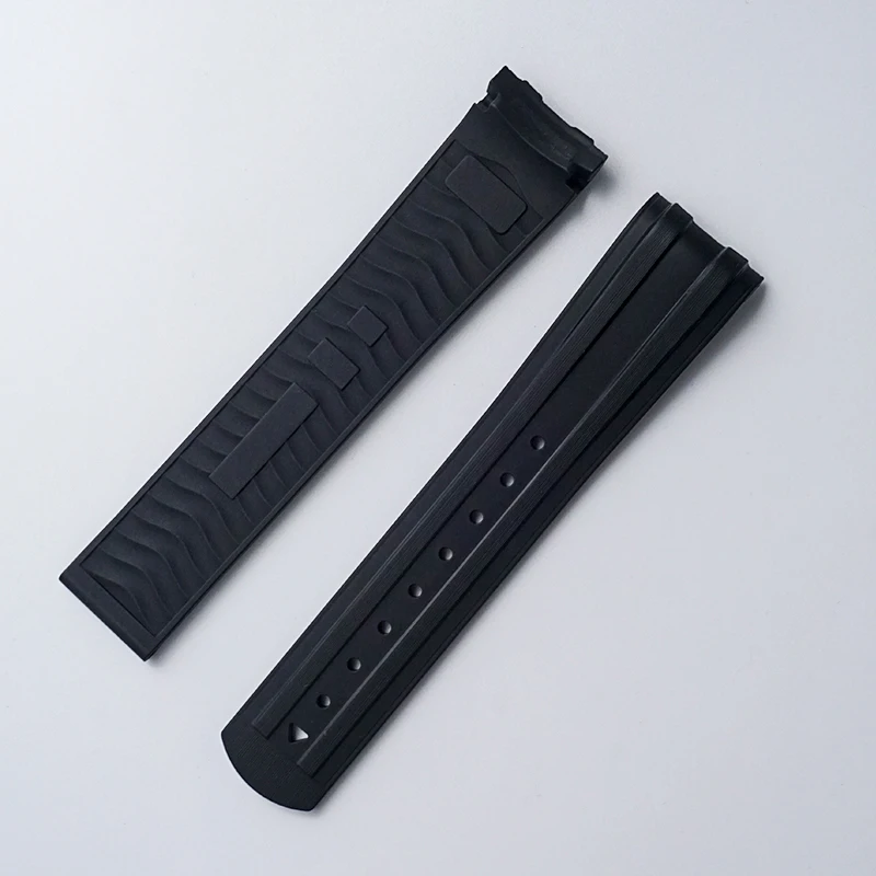 شعار أصلي/أصلي لـ Omega Seamaster 300 Wacth حزام FKM مشبك حزام بدون شعار