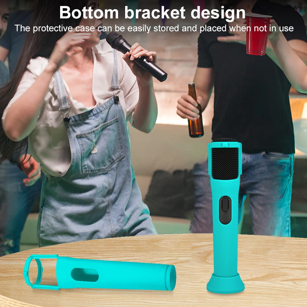 Funda de Silicona para Micrófono Inalámbrico JBL PartyBox, Soporte Protector para Micrófono, Funda Antirrollos para Micrófono JBL PartyBox