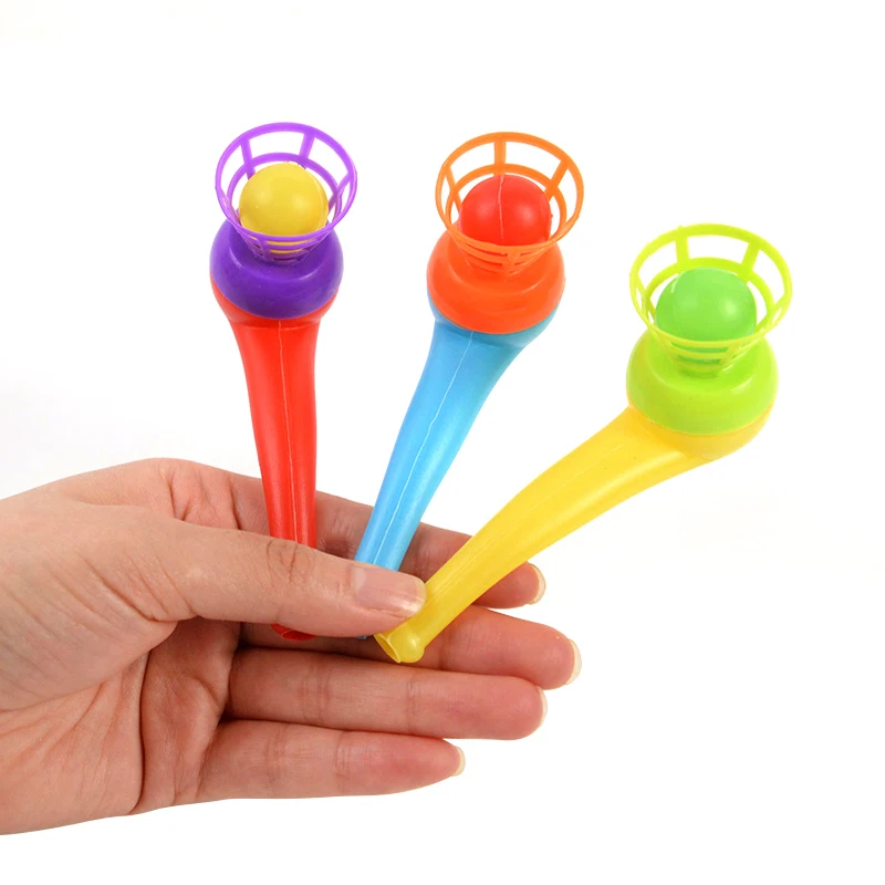 6/12Pcs Magic Blowing Pipe Floating Ball Kids Favors Balance Training Toys Christmas Birthday Party Piñatas Gifts Bag Filler