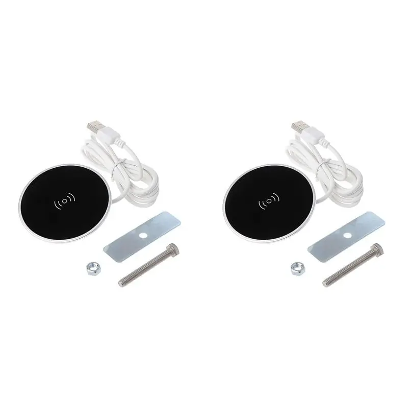 B63B-2X Built In Desktop Wireless Desktop Furniture Embedded Fast Wireless Charging For Smartphone