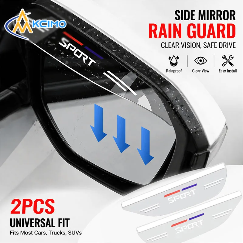 2Pcs Universal Car Side Mirror Rain Guard Rearview Mirror Rain Visor Waterproof Shield Sun Visor Fit For Most Vehicle Models