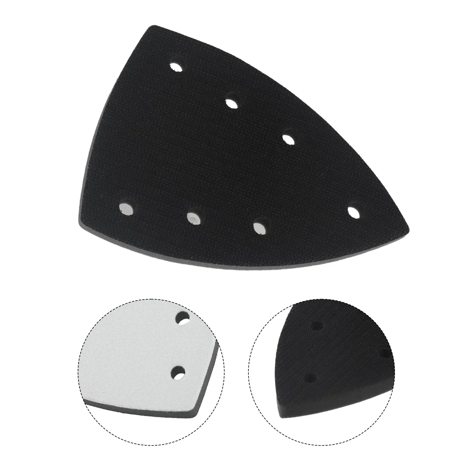 

Sanding Pad Replacement Backup Plate Triangular PU Foam Sanding Pad 7 Hole Sandpaper Backing Pad For Sander Abrasive Tool