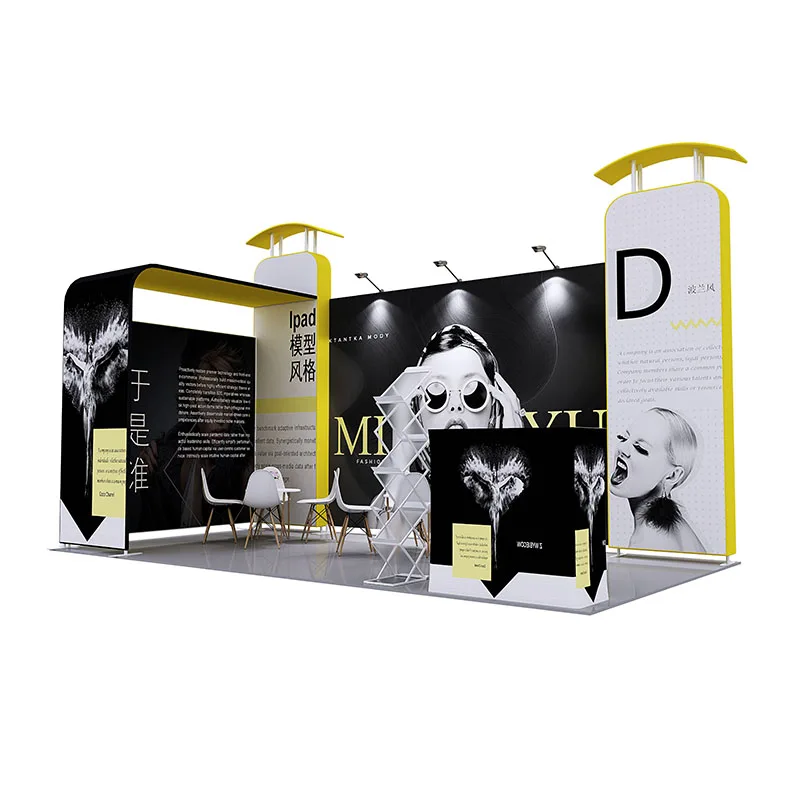 Portable Advertising Exhibition Booth 20*20ft  Trade Show  Exhibit Display Custom logo Backdrop for Trade Show Exhibition Stand
