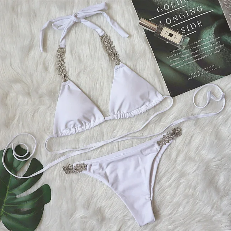 

Bikini Bandage Cross Metal Swimsuit Sexy Women Swimwear