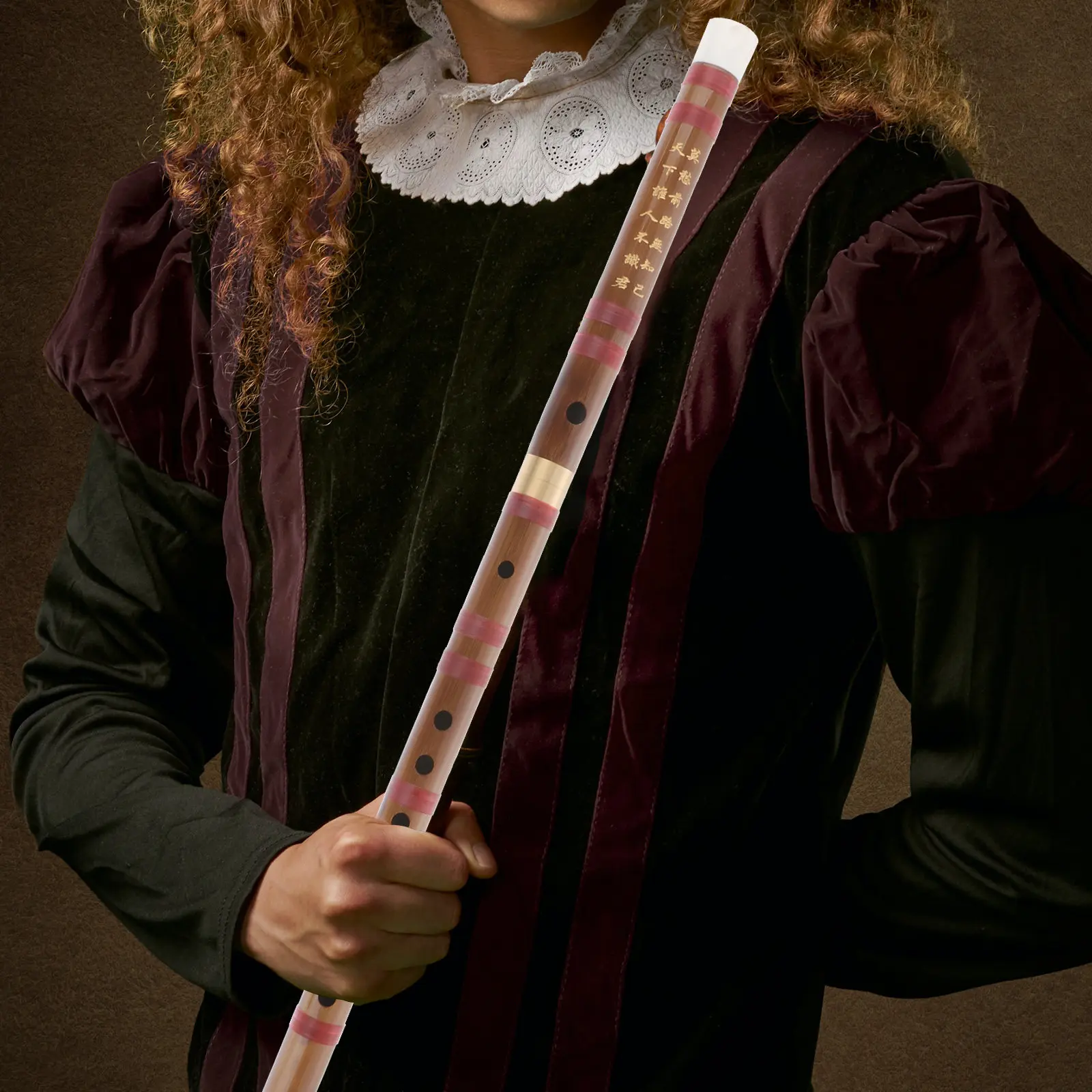 

1 шт. Бамбуковая флейта в китайском стиле, портативная, для начинающих студентов, в тональности Ре, премиум-класса, ретро-дизайн, легкая, простая в игре