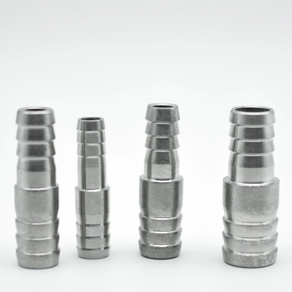 6, 8, 10, 12, 13, 14, 15, 16, 18, 19, 20–60 mm Schlauch mit Widerhaken, gerader Anschluss, Rohrverschraubung, 304 Edelstahl, Wasser, Luft, Heizöl – Detail 2