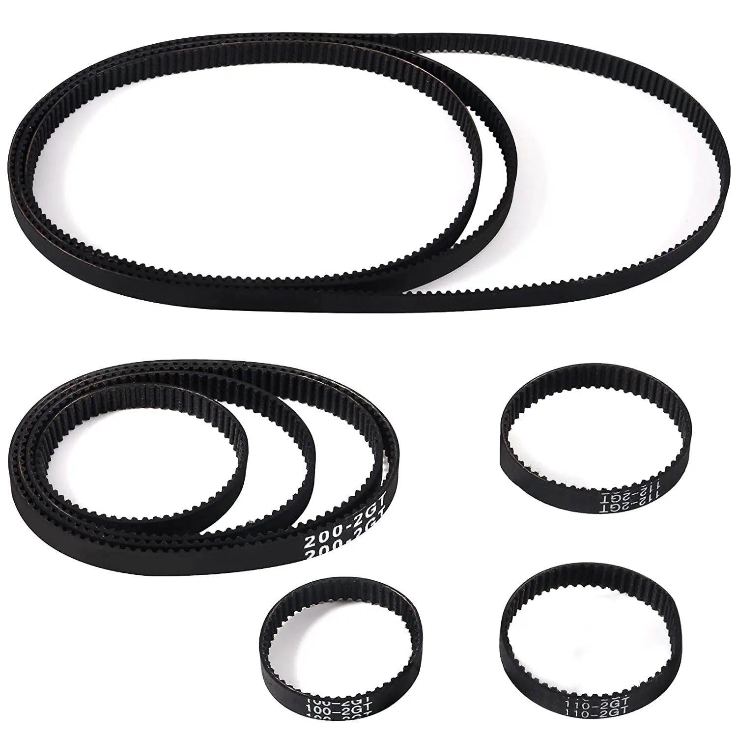 GT2 Closed Loop Timing Belt Rubber 2GT 6mm 3D Printers Parts 110 112 122 158 200 280 300 400 610 852 mm Synchronous Belts Part