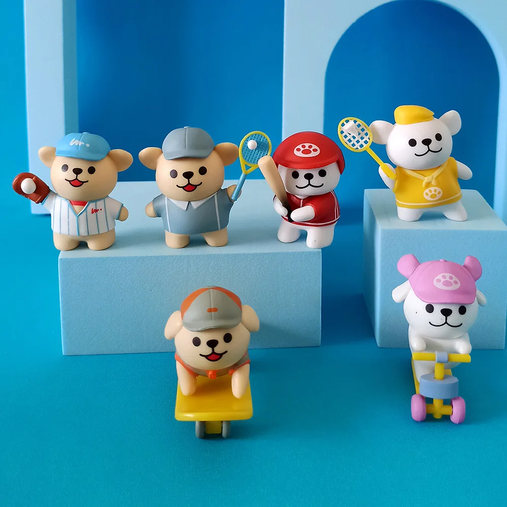 

Sporty Miniature Dog Figure Collectible Blind Box Trendy Desktop Car Decorations Cute Dolls Girls Gifts Toy and Hobbies
