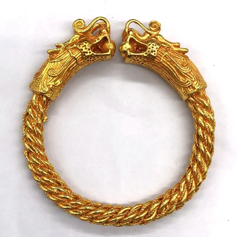 Antique Miscellaneous Collection Daqing Qianlong Annual Copper Faucet Bracelet