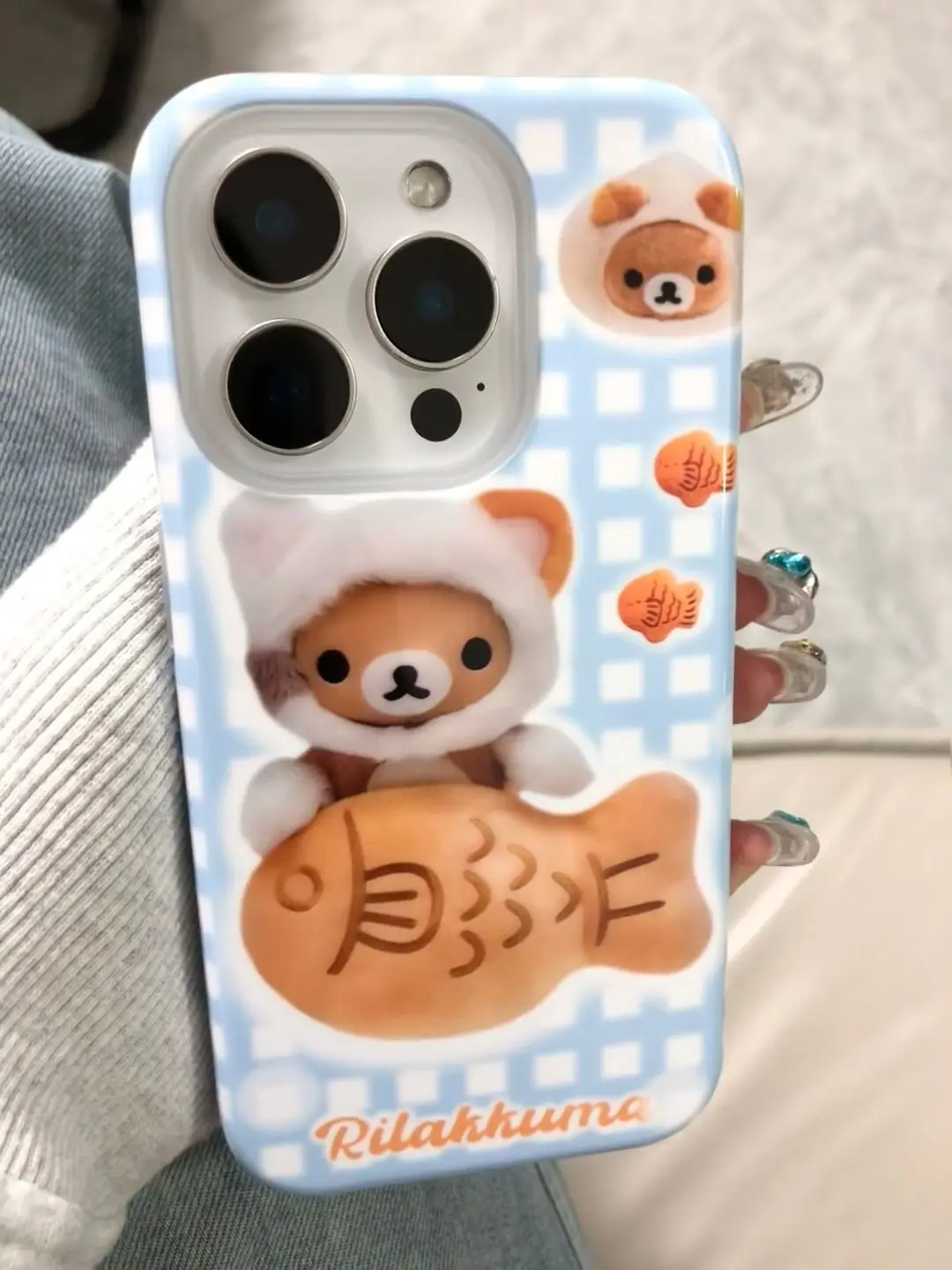 

Милый чехол для телефона rilakkuma с рисунком из мультфильма для iPhone 16, 15, 14, 11, 12, 13 Pro Max, чехол для мобильного телефона для IPhone XR XS MAX