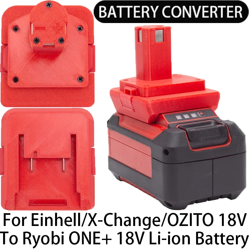 adaptador conversor para ferramentas de ion litio ryobi 18v one mais converter para adaptador de bateria de ion litio einhell x change ozito 18v 01