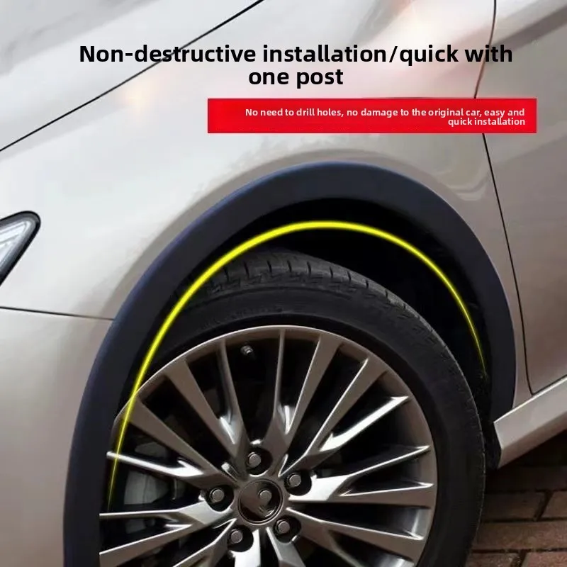 

Universal Fender Flare Car Wheel Eyebrow Protector Lip Wheel-arch Trim Arch Extenders Decorative Scratch Proof Rubber Seal Strip