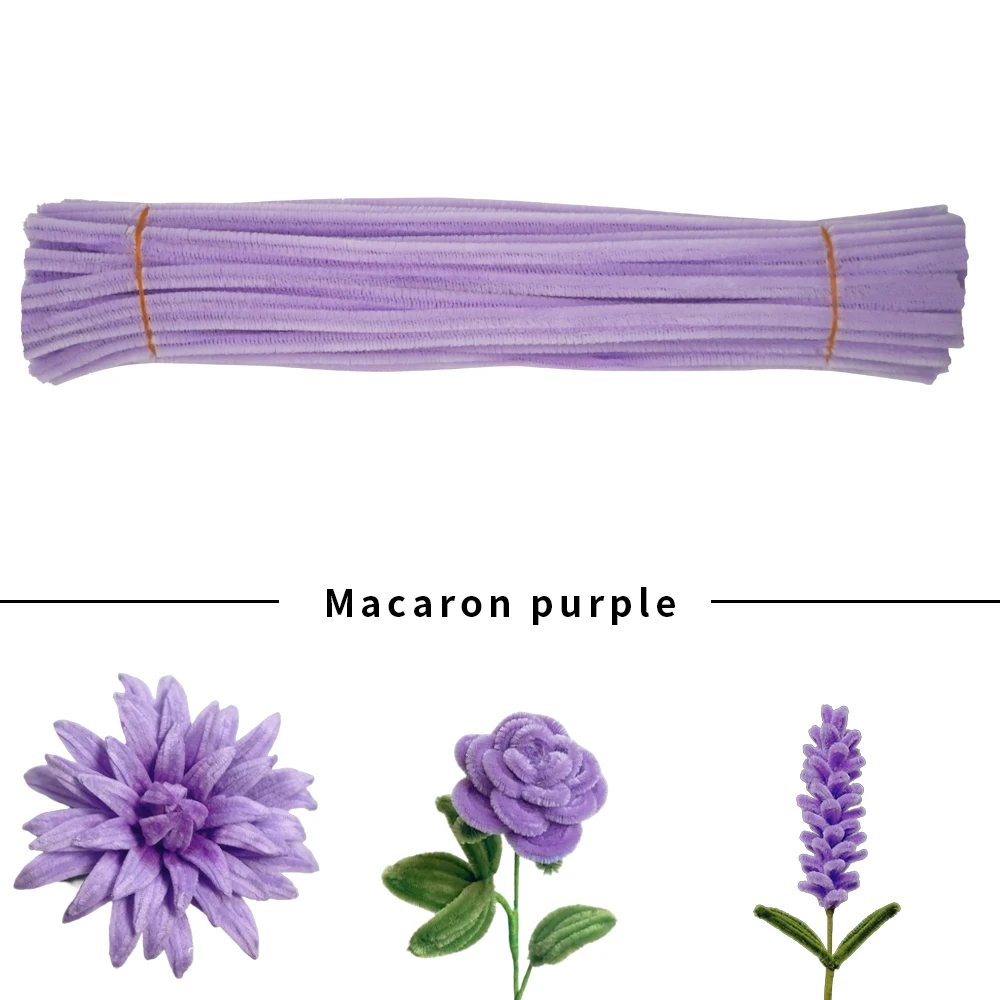 Pijpreinigers 100 Pcs 7 Kleuren Chenille Stengels Voor Diy Ambachtelijke Decoratie Creatieve Schoolprojecten (30Cm X 12 Inch, Macaron Kleuren)