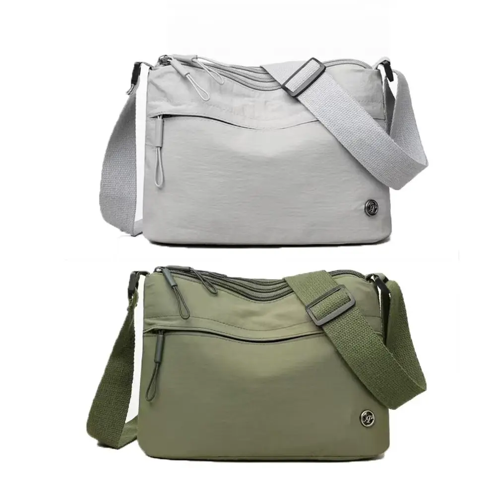 

New Nylon Shoulder Bag Large Capacity Zipper Closure Crossbody Bag Adjustable Wide Strap Women's Handbag for Women