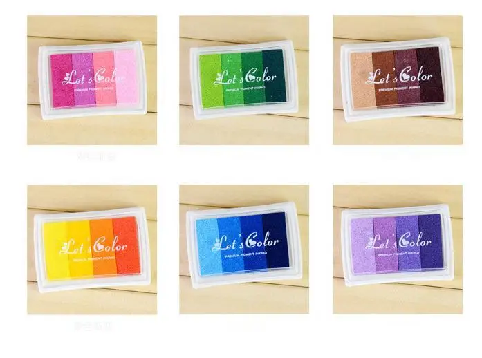 Cute Crystal Stamp Ink Pad Color Gradual for High Quality Photo Album Scrapbooking Diary Lovely School Supplies Gift Wholesale