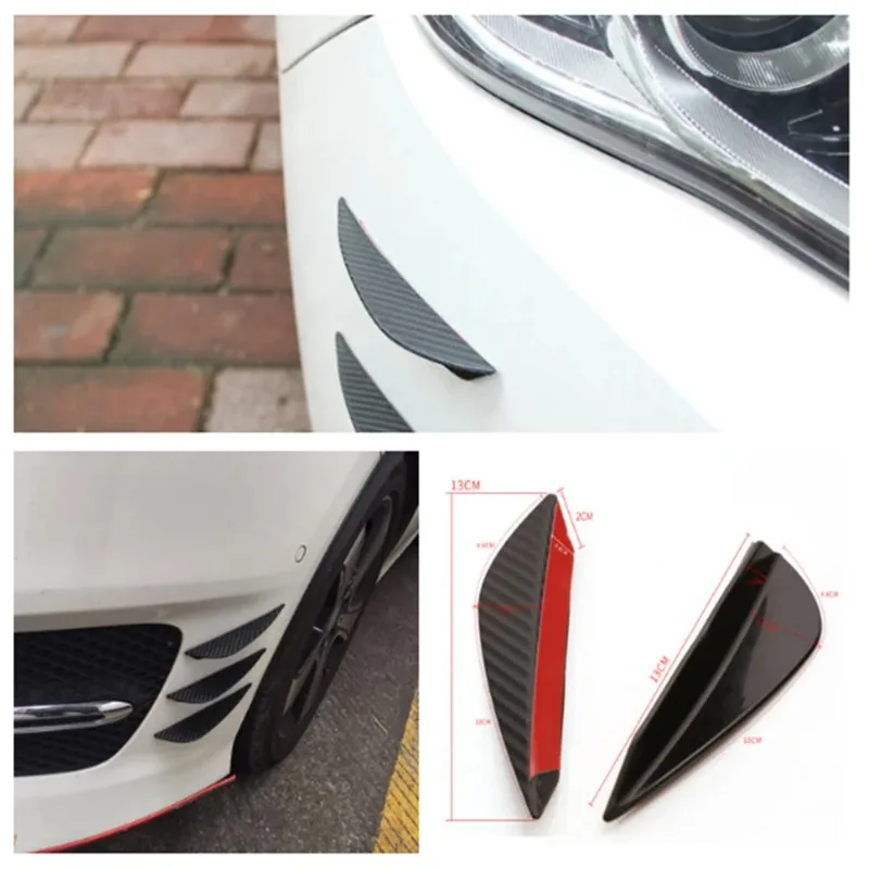

4PCS Carbon Fiber Car Bumper Wind Knife For Peugeot 301 308 308S 408 2008 3008 4008 5008 Front Bumper Trim Accessories