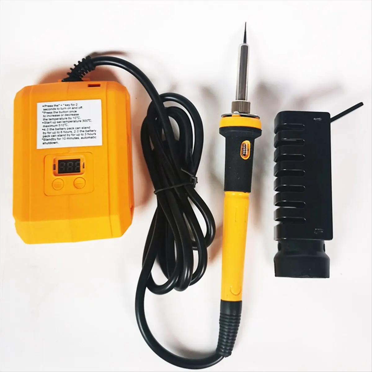

(WSFS) Цифровой электрический паяльник мощностью 60 Вт для аккумулятора Dewalt 18 В/20 В 300-510 ℃ Электрический паяльник с регулировкой температуры