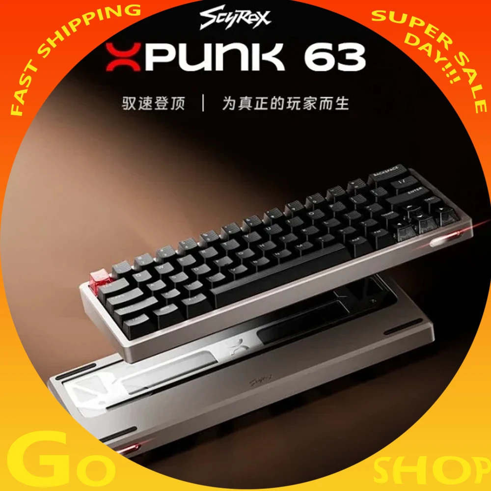 

Новый магнитный переключатель SCYROX Xpunk63, 8K, механическая клавиатура, проводная 0,01RT, алюминиевый сплав, индивидуальные игровые клавиатуры, аксессуары для ПК