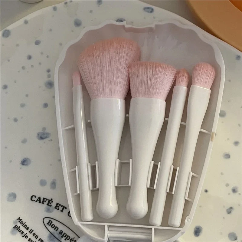 Shake sound beauty makeup blogger recommends shell mirror Makeup brush mini small cute seaside girl students brush new