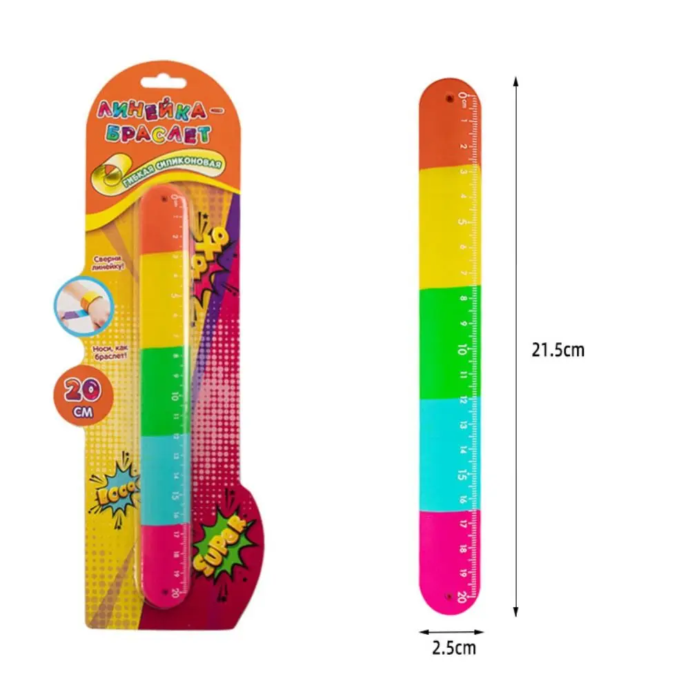 

Kids Fidget Toy Clap Ring Straight Ruler Drawing Drafting Anxiety Relief Snap Ring Bracelet Ruler Anti Stress Stress Relief