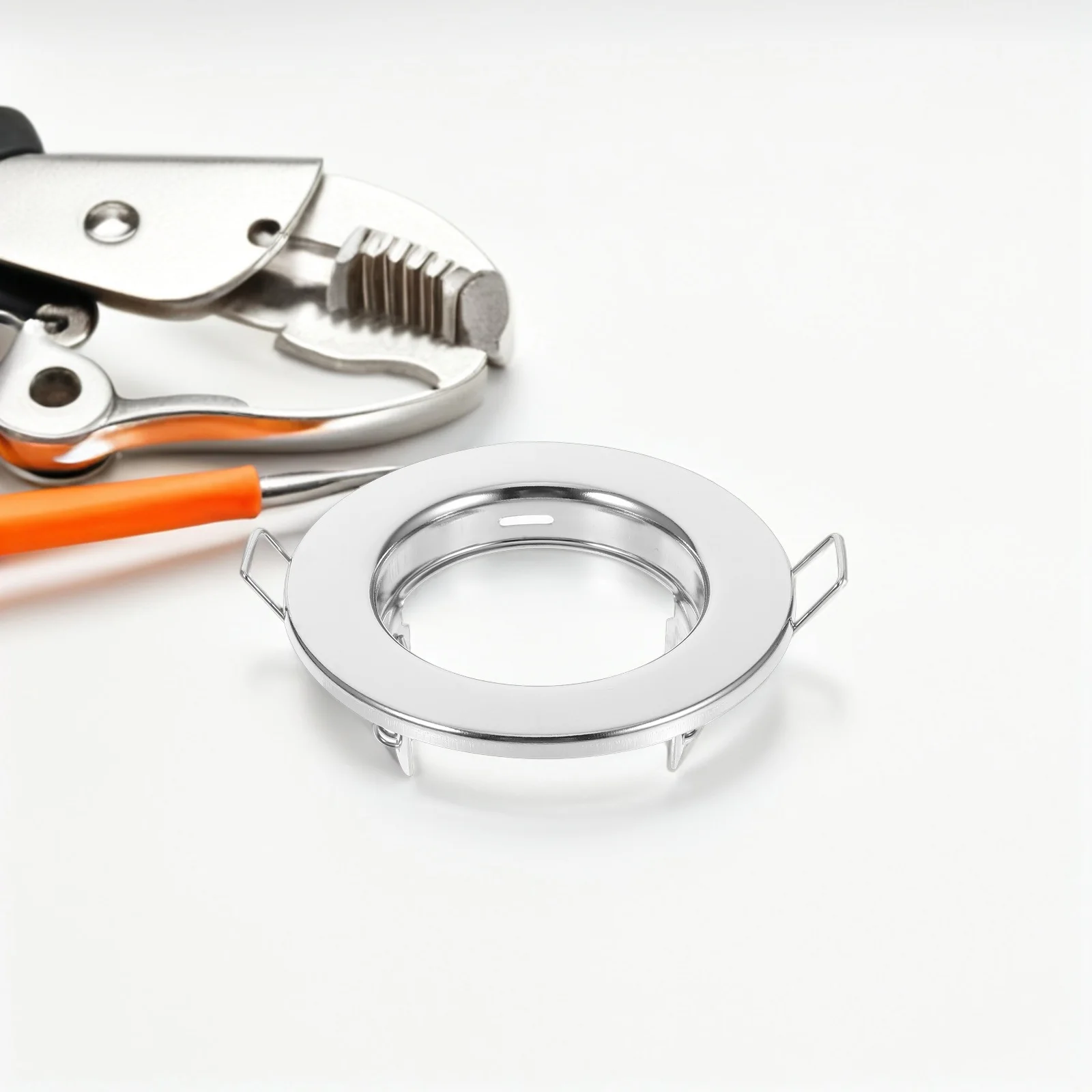 

Iron Recessed Light Housing For Mr16 Gu10 Durable Trim Cover Modern Design Easy Installation Square Can Lights Clips