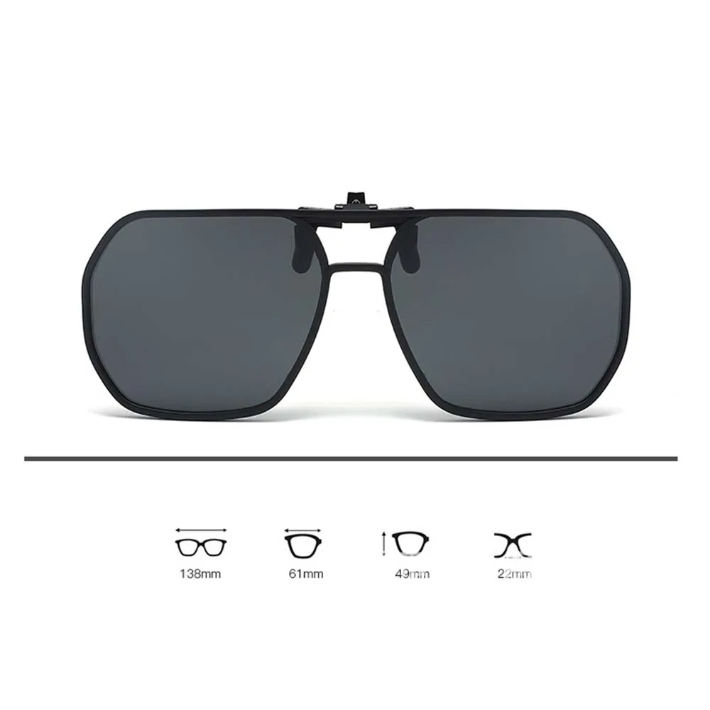 Blendfreie Sonnenbrillengläser Uv400 Nachtbrille Polarisierte Brille Clip-On-Gläser Anti-UV Clip-On-Sonnenbrille für Fahrer – Detail 8