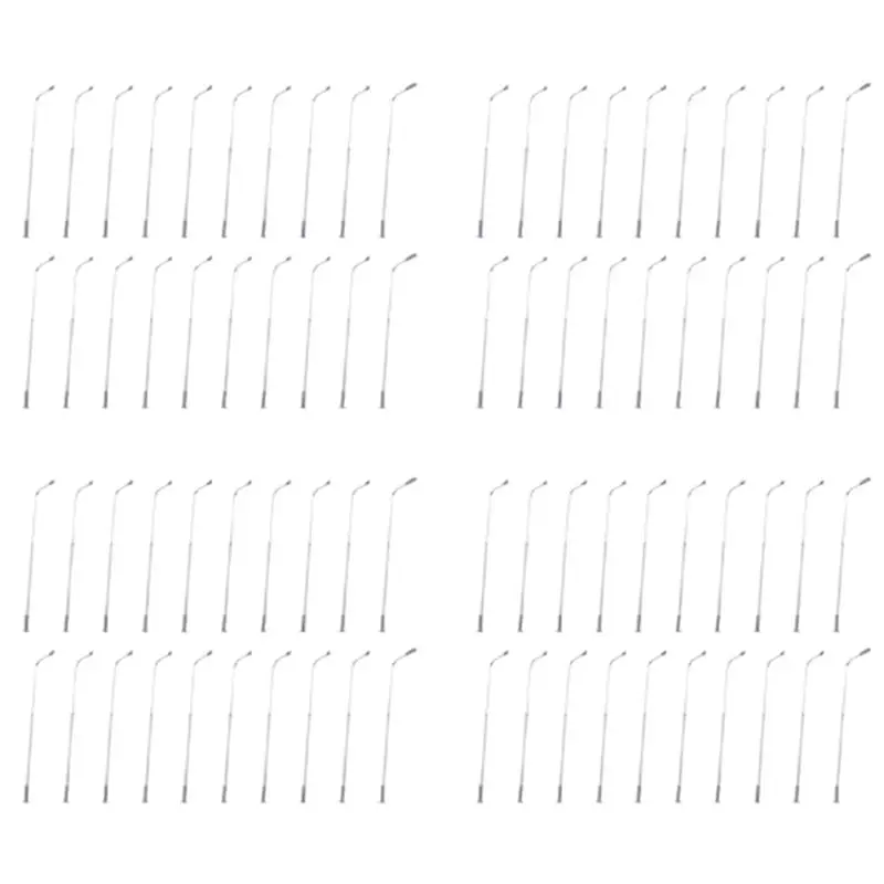 FBIL-80Pcs Model Railway 10Cm Lamp Post Street Lights HO Scale 1:87 LED 3V Resistors LQS08 Single Head-Bright White