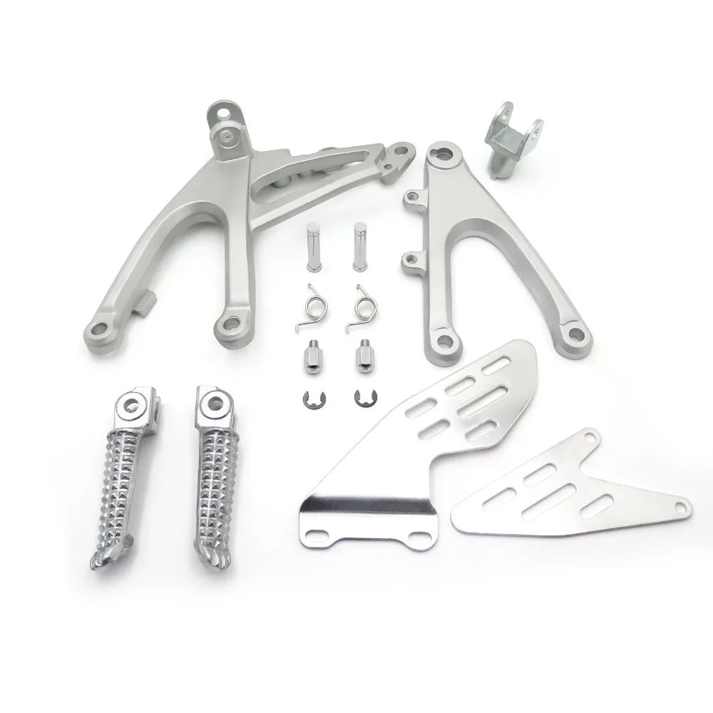 Aftermarket Motorcycle Front Rider Foot Pegs & Bracket for Yamaha YZF R1 2007-2008 POLISH