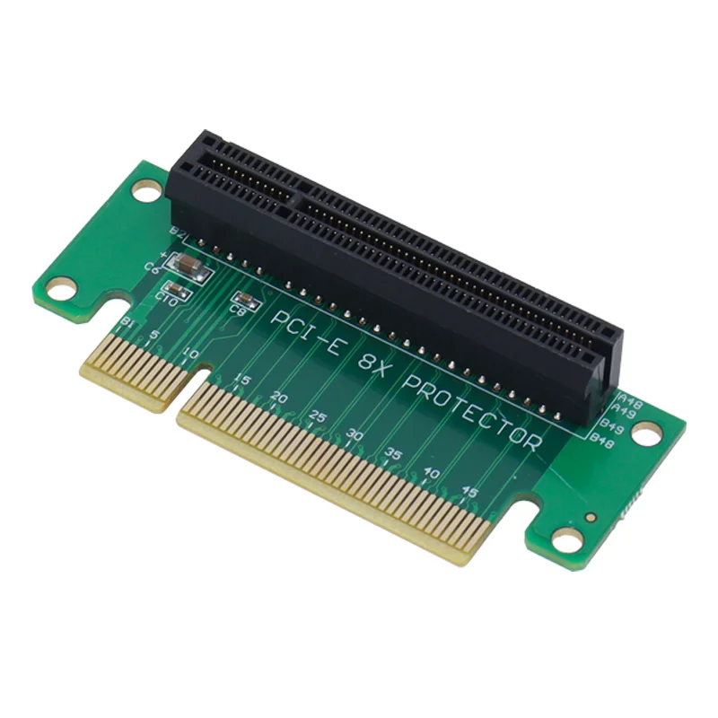 PCIe 8x Adapter Riser Card Converter 90 Degree PCI Express PCI-E X8 Expansion Board For 1U 2U Server Desktop