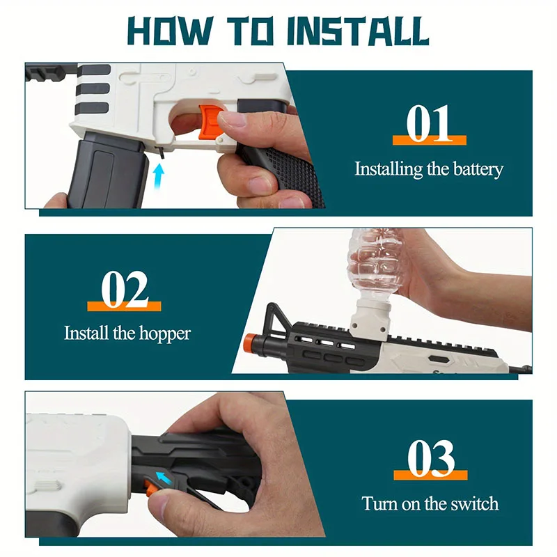 Pistola de juguete eléctrica de Gel, modelo Manual/automático, M416