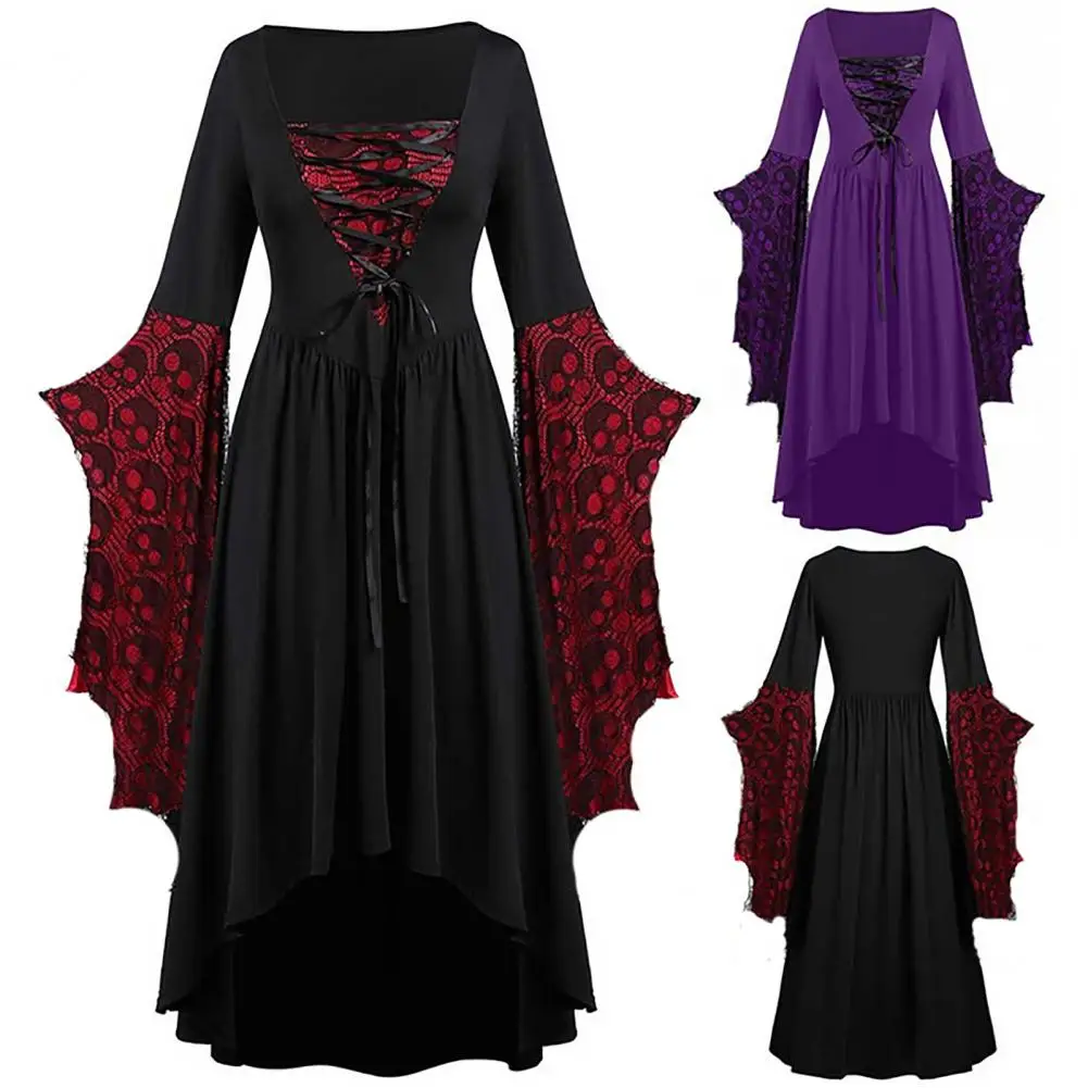 

Dressed Up High-Waist Women Gothic Style Halloween Carnival Cosplay Dress for Banquet