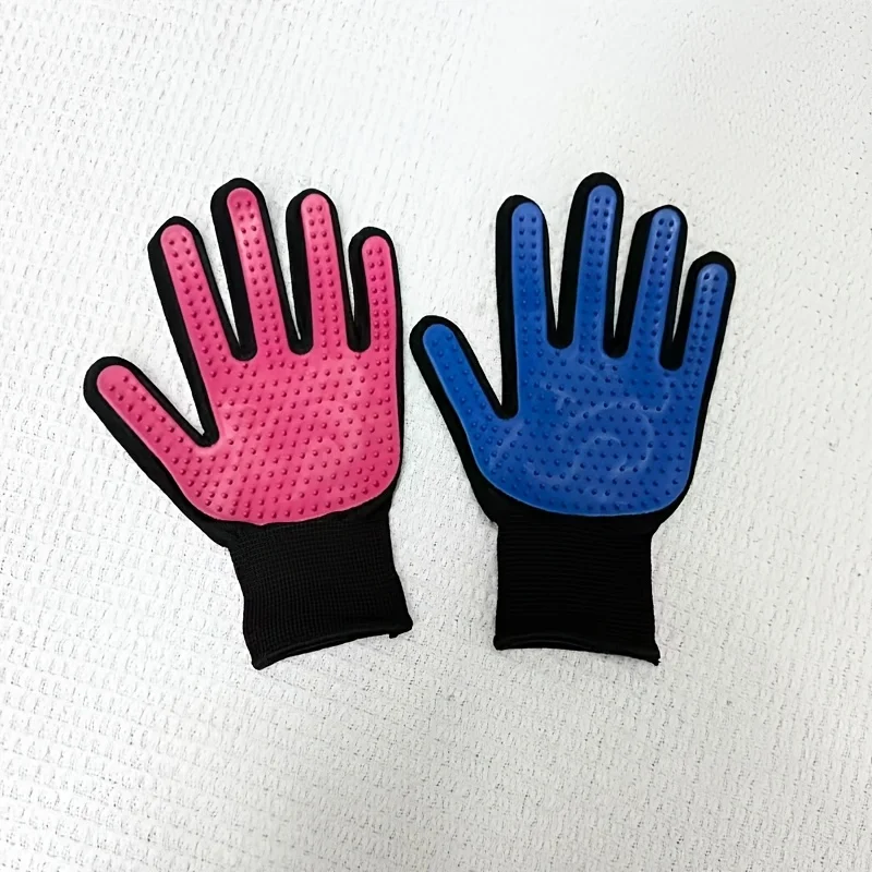 2er-Pack Tierpflegehandschuhe, Haarentfernungshandschuhe, Massage- und Katzenpflegehandschuhe, Haarentfernungshandschuhe, Bürste – Detail 9