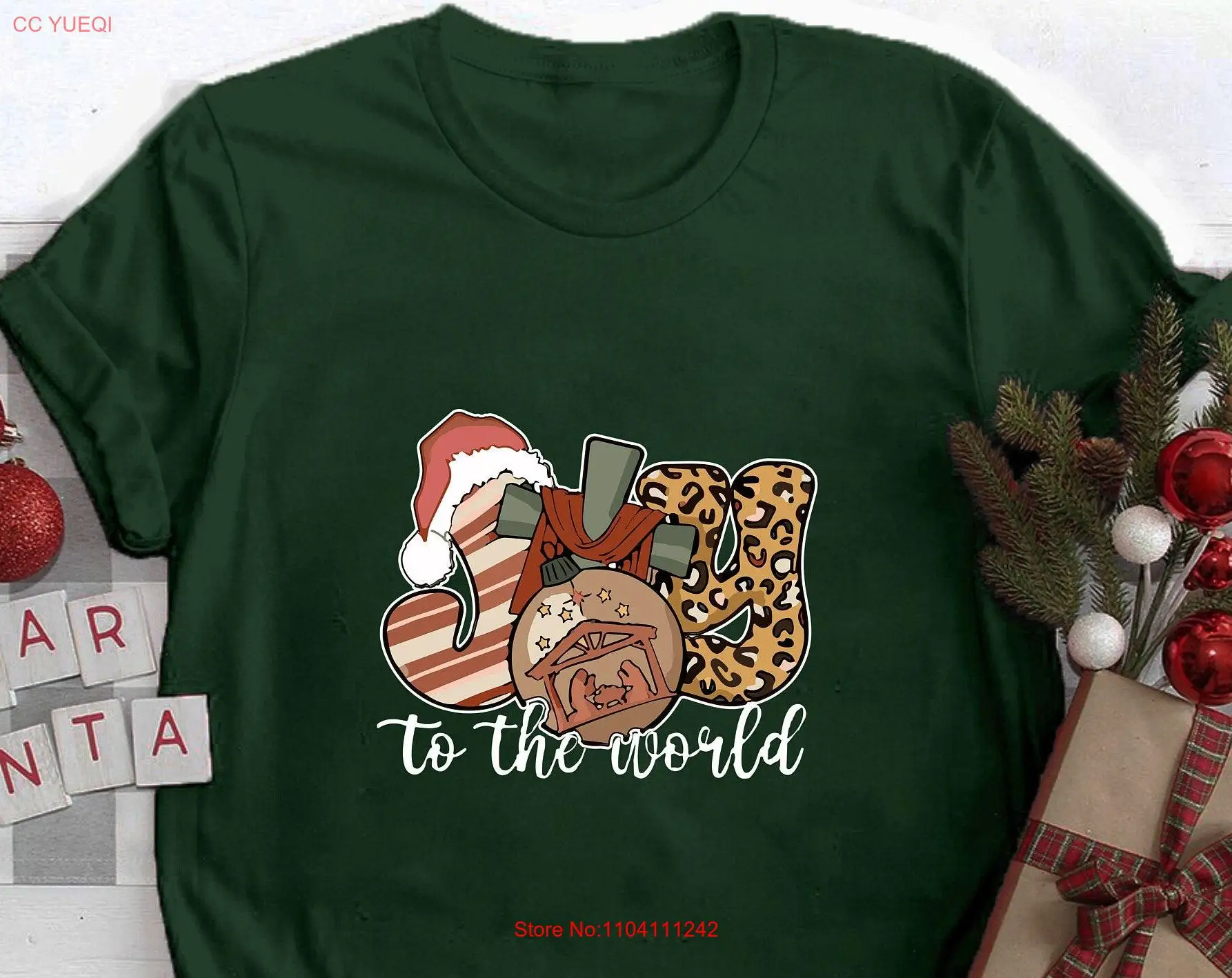 

Joy To The World T Shirt Faith Catholic s Christian Merry Christmas Jesus ChristmasJesus Nativity long or short sleeves