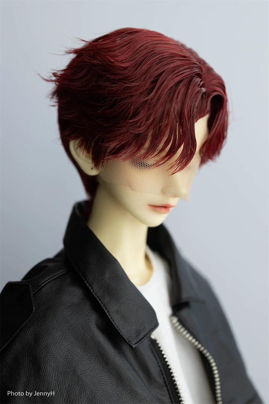 BJD/SD Doll Styling Short Hair Wig 1/3 Boys Red Black Silver Handsome Daily Side Part High Temperature Silk Wig Doll Accessories