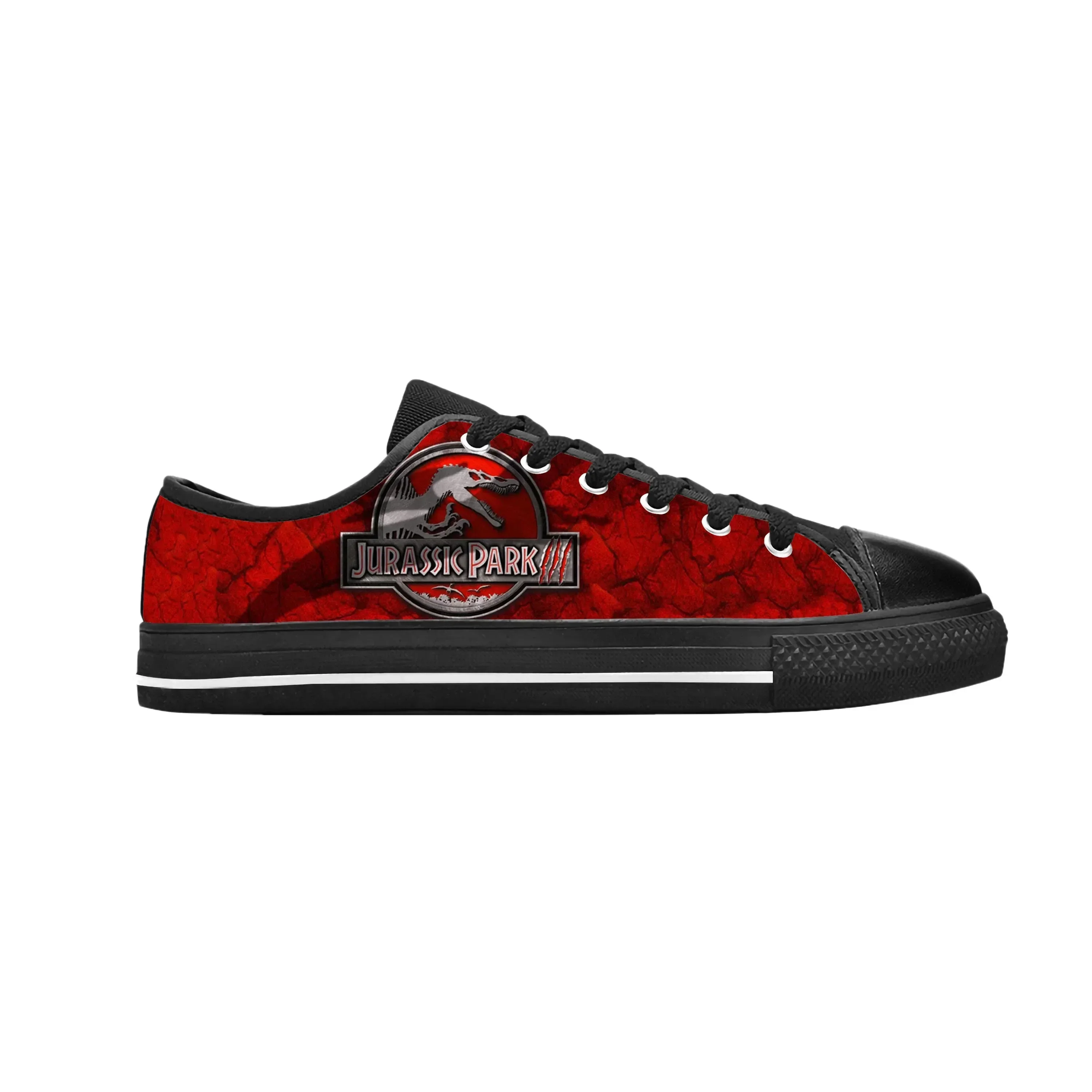 Jurassic Park World Dinosaur Anime Cartoon Manga Casual Cloth Shoes Low Top Comfortable Breathable 3D Print Men Women Sneakers