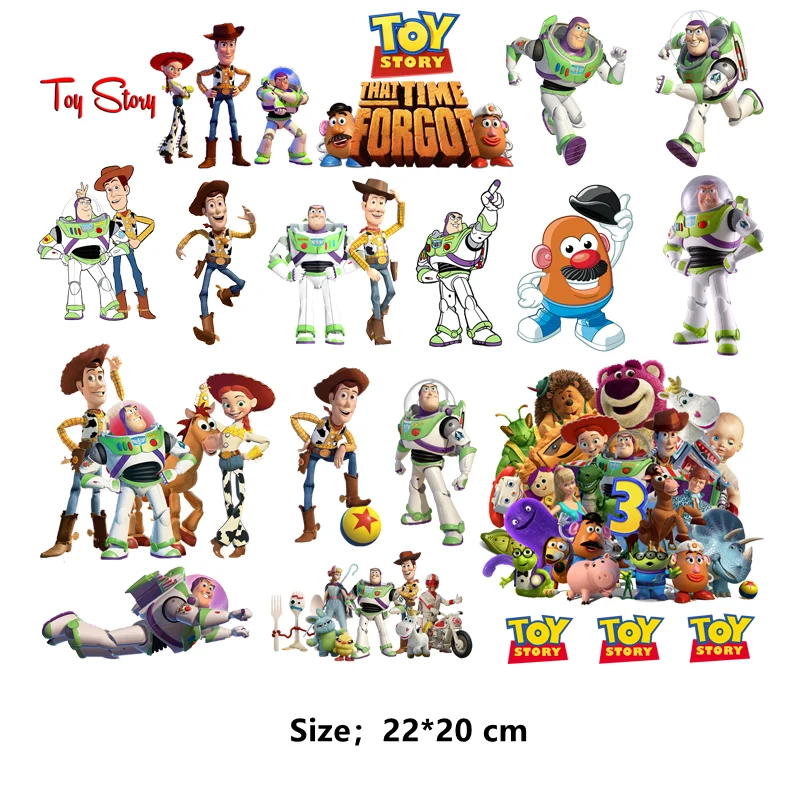 Disney-Parche de Toy Story para ropa, parches termoadhesivos DIY para niños, pegatinas de transferencia de calor