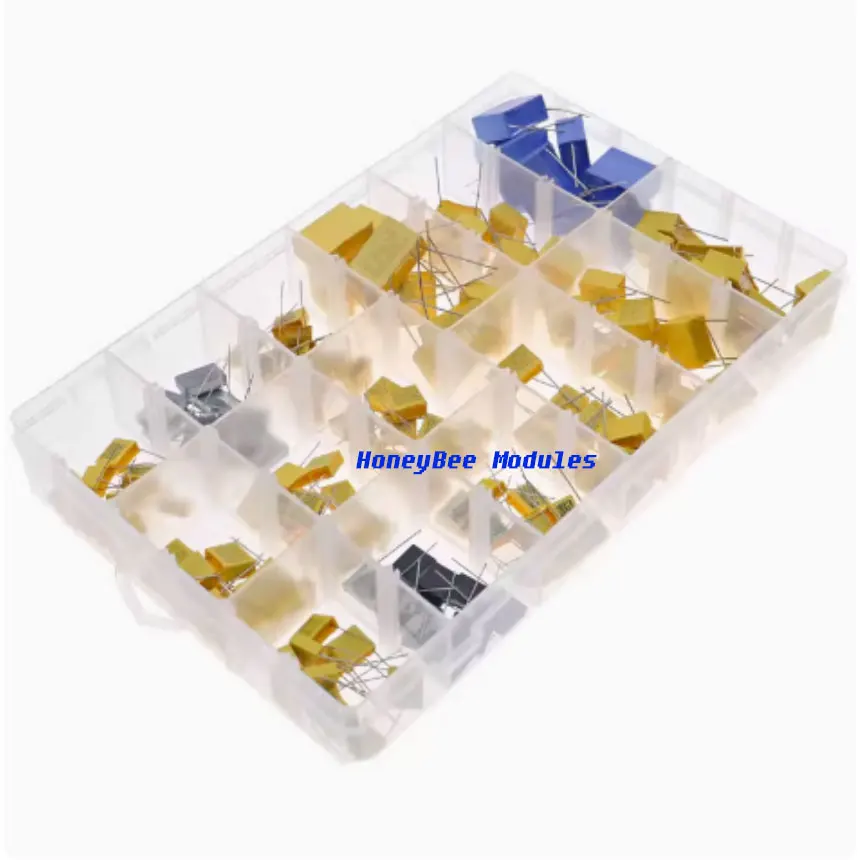 

150pcs 15 Sizes 275V 102-105 1nF-1uF X2 Safety Capacitor Set