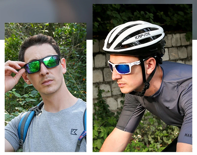 Kapvoe Polarisierte Sonnenbrille, Modische Outdoor-Sportbrille, UV400-Schutz, Camping- und Angelbrille, Wander- und Laufbrille für Männer, Radfahrbrille – Detail 2