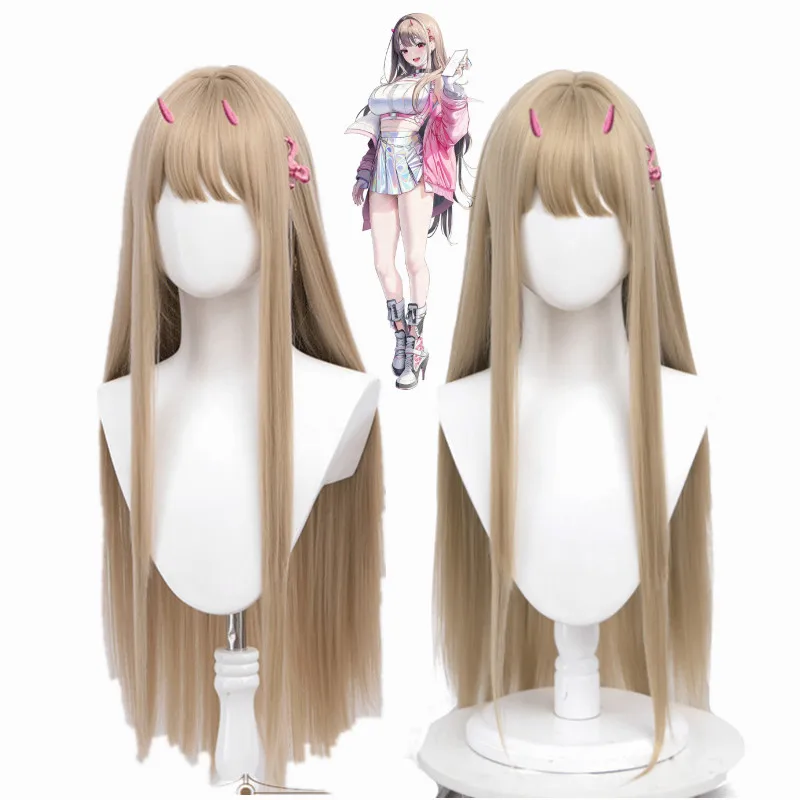 

Game NIKKE The Goddess of Victory Viper Cosplay Wig Flaxen 80cm Long Straight Middle Part Wig Heat Resistant Fibre Wigs