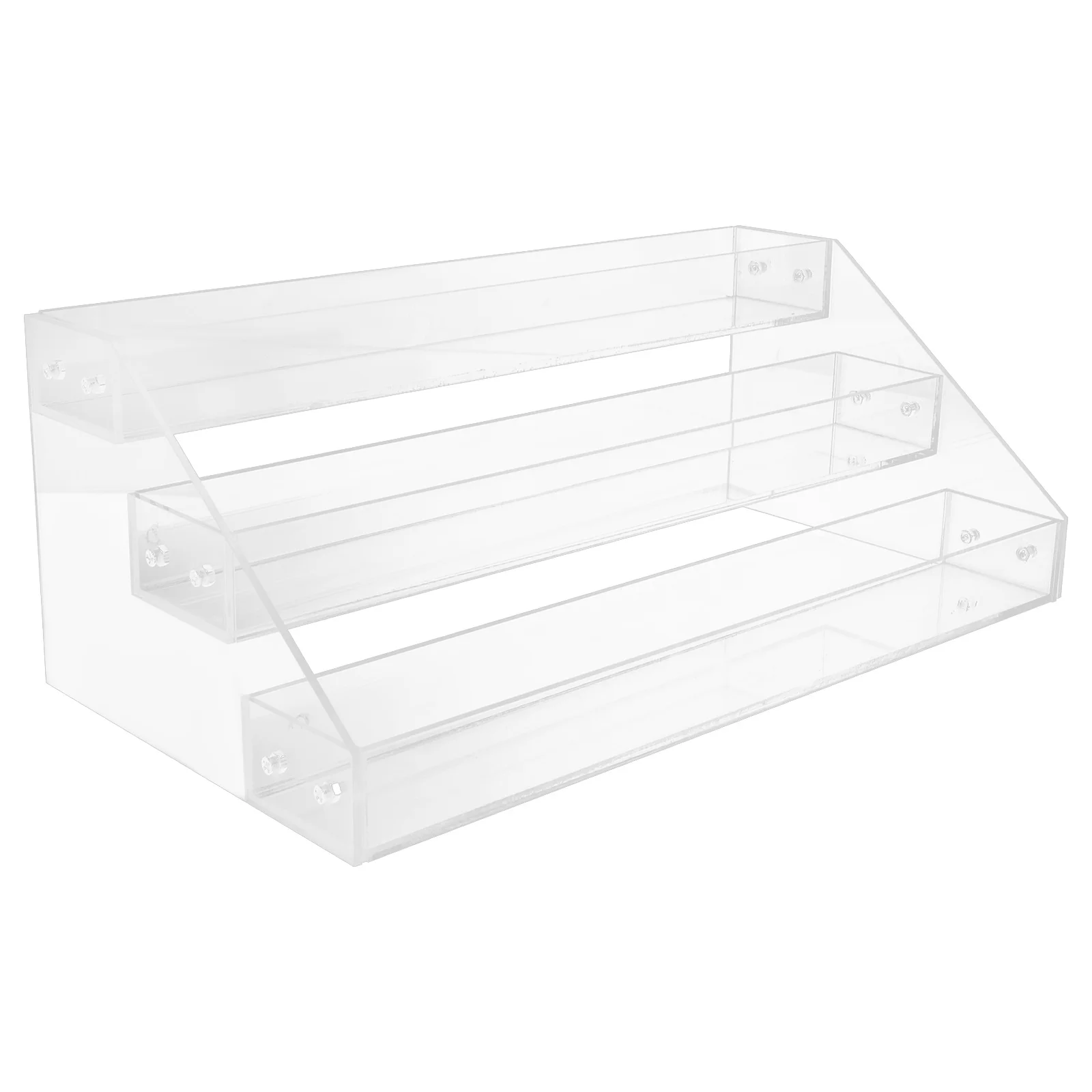 

Acrylic Tiered Spice Rack Transparent Organizer Kitchen Countertop Cabinet Spice Jar Holder Storage Shelf Spices Rack